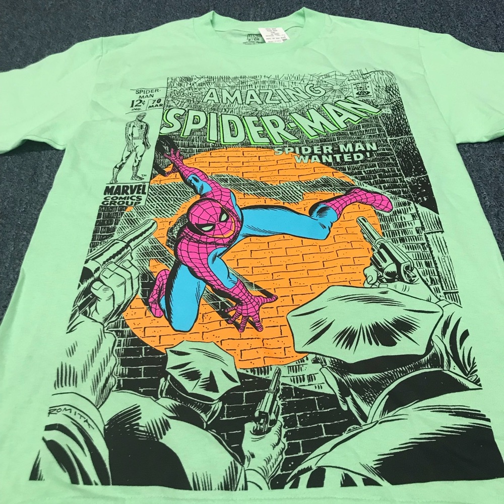 Young Men’s Light Green Amazing Spider-Man T-Shirt